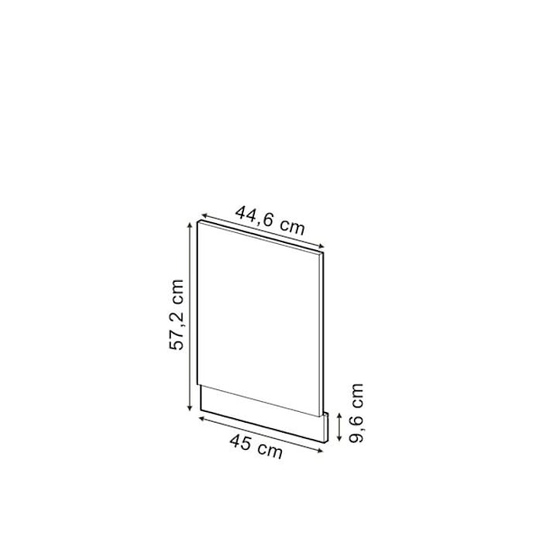 Vicco fasad R-Line, Svart Högblank, 45 cm, PT Antracit Svart högglans, antracit