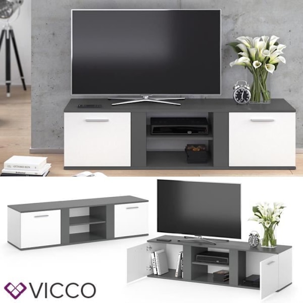 VICCO NOVELLI matala TV-kaappi 155 cm, senkki, TV-kaappi antracit