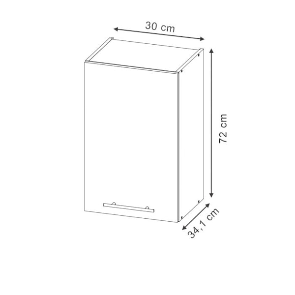 Fame-Line köksvägg, 30cm, Ekpanel, Guldstyrka ek, Vicco Ekpanel, gyllene styrka ek