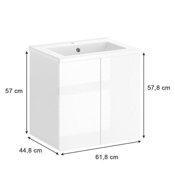 Badrumsmöbelset (Set 1) Vicco Izan Ultrablank vit