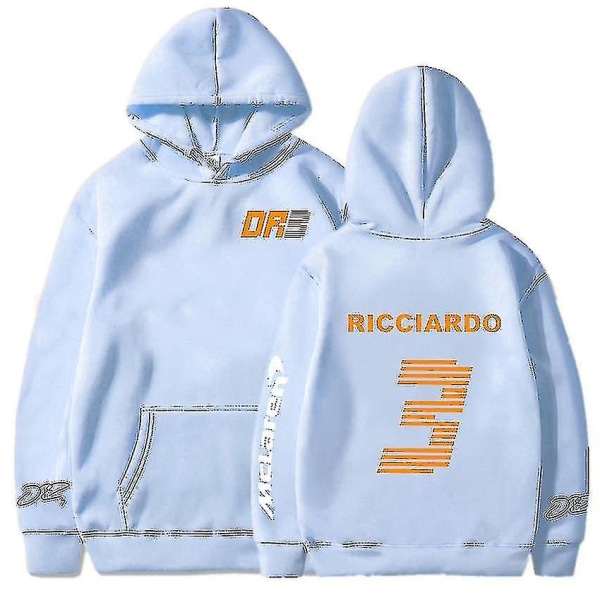 Mclaren F1 -huppari Formula One Racer pitkähihainen kirjain Daniel Ricciardo 3 printed Streetwear -logo villapaita Miesten Eu-koko Vintage