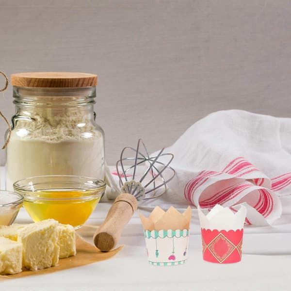 Assortert Cupcake Wrapper Tulip Cupcake Liner Praktisk for baking 200 stk