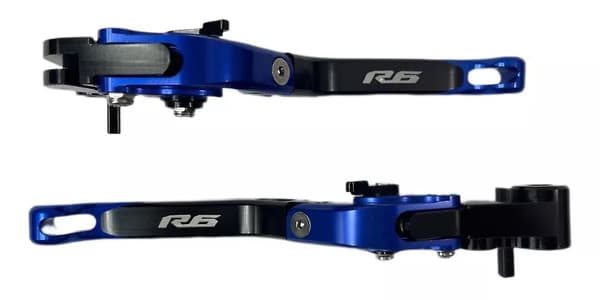 Yamaha R6 2006-2015 Fällbara Spakar blue