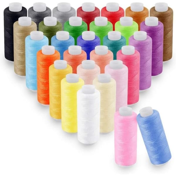 Sytråd - 30 farvekit - 100% polyester - 228,6 meter pr. spole - Holdbar
