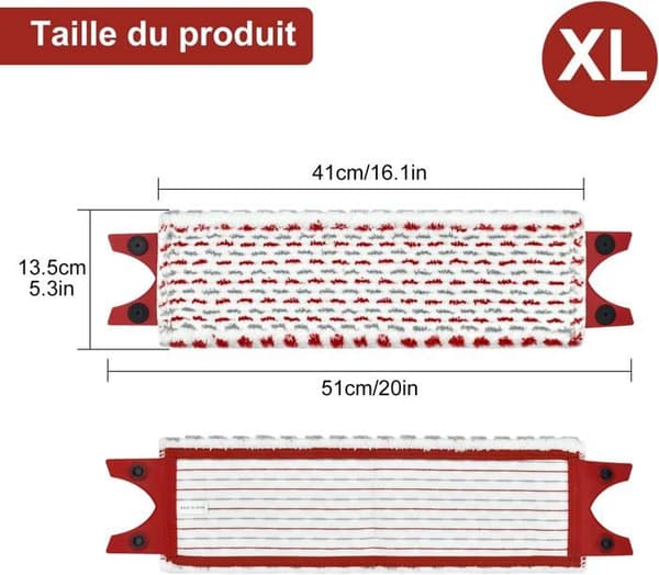 5 stk for Vileda UltraMax XL Mopp Refill Kit, Ultrastort Mikrofiber Mopptrekk