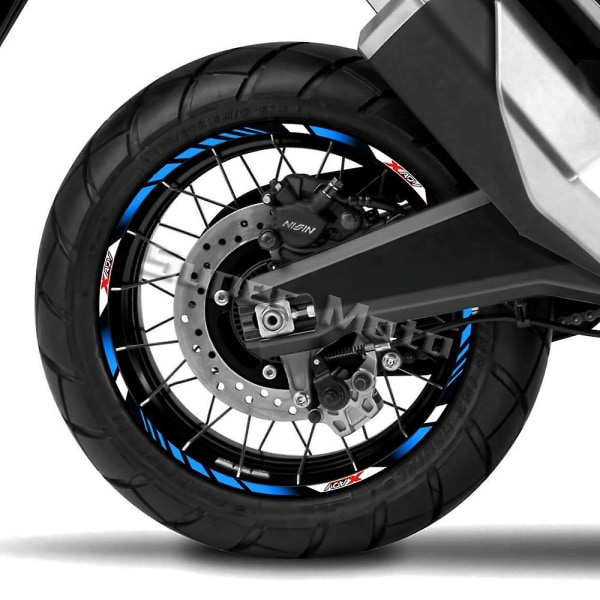 Otwoo Motorcykel Reflekterande Hjul Klistermärke Navdekaler Fälg Stripe Dekorativ Tejp Vattentätt tillbehör för Honda Xadv 750 Xadv 750 C