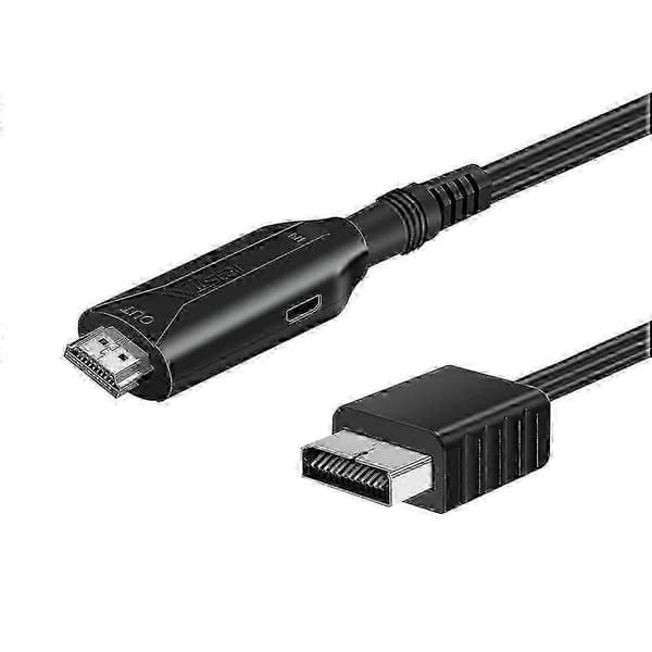 Til Ps2 til HDMI-kompatibel lyd-videokonverteradapter Black