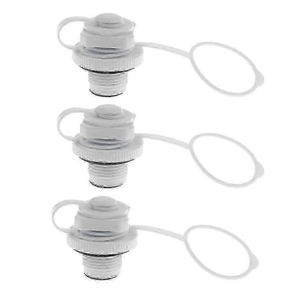3-pack 22 mm envägs luftventilskruvbyte för uppblåsbar båt, pool och flotte