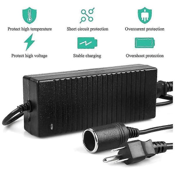 Bilstrømadapter Strømkonverter AC-adapter DC 110V / 220V til 12V 10A Strømadapterkonverter