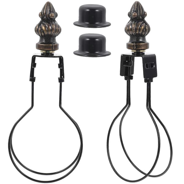 Pæreklemmeadapter til lampeskærmholdere, klips på, 2 sæt sort legering