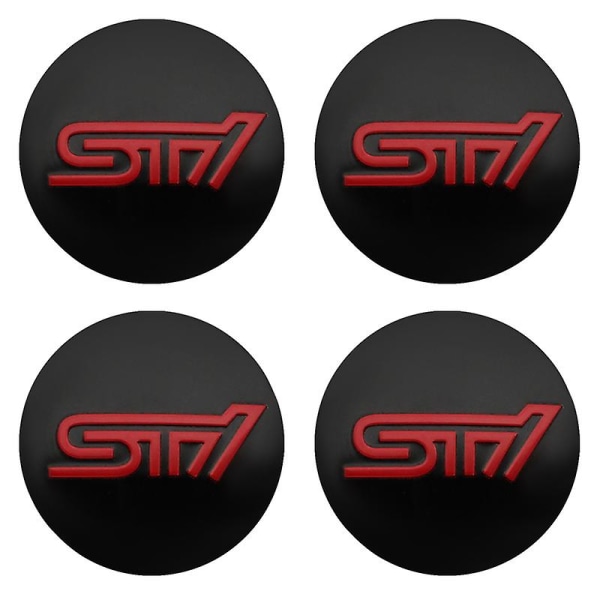 4 stk 56+60 mm navkapsler for bilhjul klistremerke Autoemblem Merke senterhette for Subaru Sti Impreza Forester Tribeca tilbehør