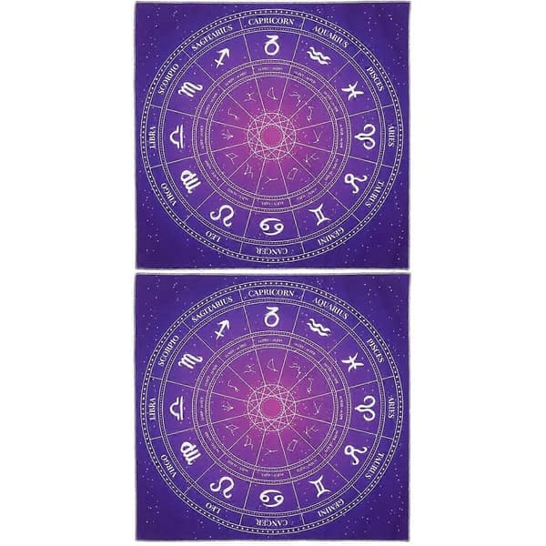 2 stk. Tarotduk for spådomsbruk, slitesterk polyester