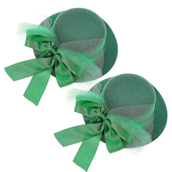 Grøn ferie hårnål hat hårklemme til dekoration 1 sæt St. Patrick's Day sæt