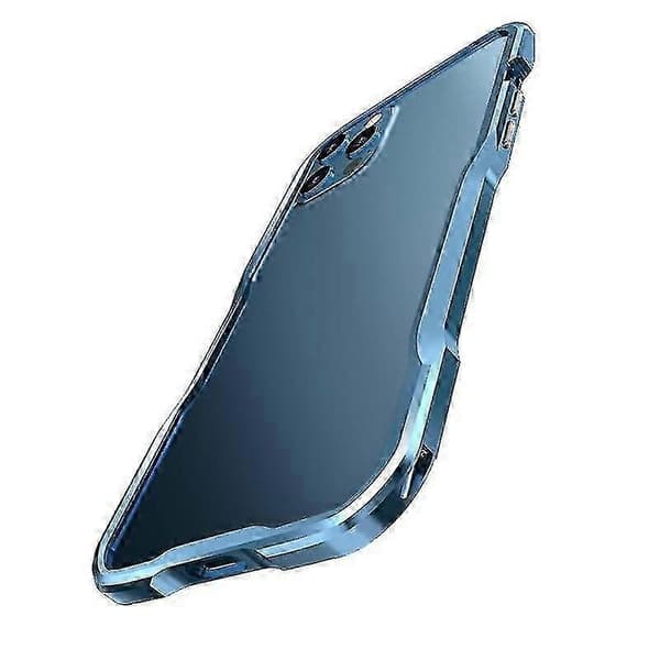 Skal för iPhone 12/12 Pro Sharp Edge Magnetisk Adsorption Stötsäkert Skal (marinblå)