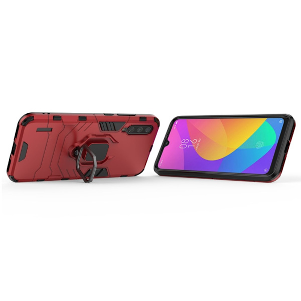 Xiaomi Mi A3 - Rengaskotelo - Toimii magneettipidikkeen kanssa - Punainen Punainen Red Röd