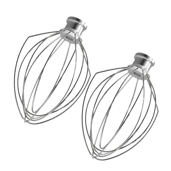 til K5AWW Piskeris Erstatning til KitchenAid 5QT 5K5SS 5KPM5 Mixer til 5 Quart Løftemaskiner Piskeris silver