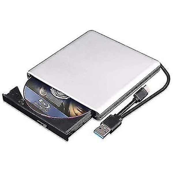 Extern Blu Ray Dvd Drive 3d, USB 3.0 och Type-c Bluray Cd Dvd--(meili)