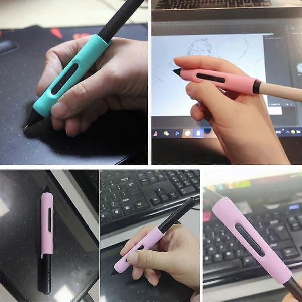Universal Pen Holder Case Socket Cap Pen Grip til Wacom Tablet Pen LP-171-0K Red
