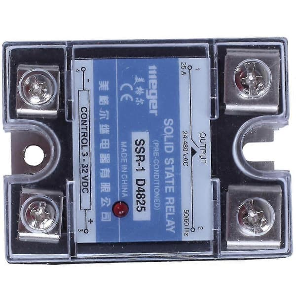 Mgr-1 D4825 Enkeltfaset Solid State Relæ 25a Dc 3-32 V Ac 24-480 V