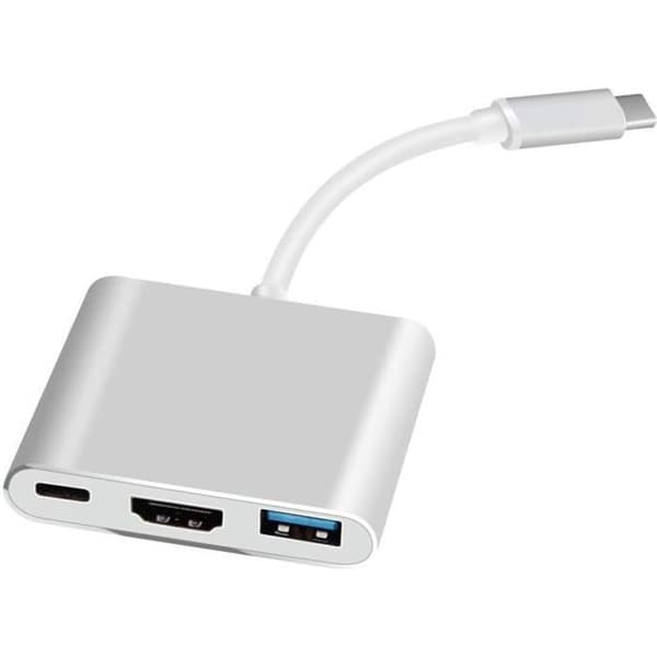 3-i-1 USB-C-adapter - Apple - USB 3.1-hubb - HDMI - Laddare - OTG