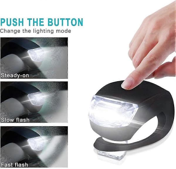 Cykelbelysning fram och bak, LED Clip-on