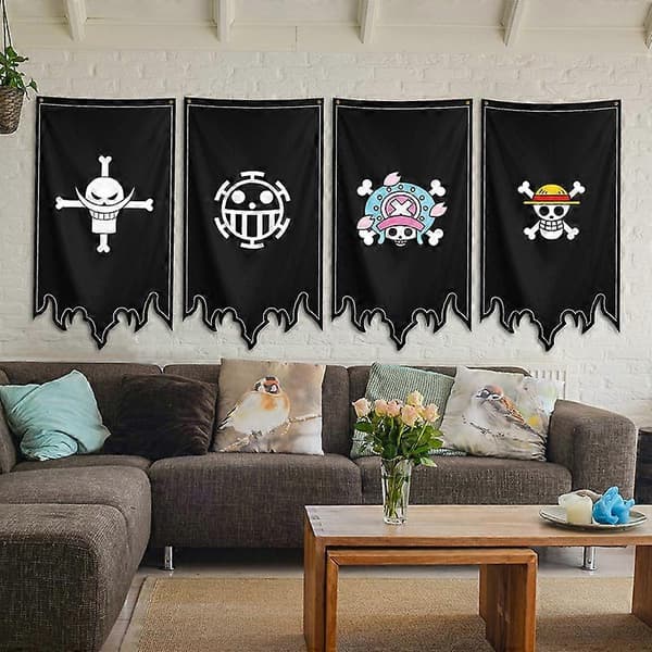 Stykke Banner Anime Flagg Luffy Pirat