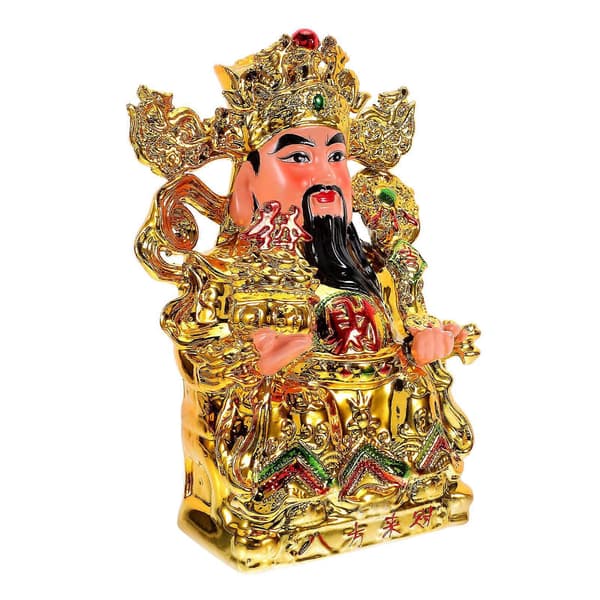 Keramisk Rikedom Staty för Dekor Figur