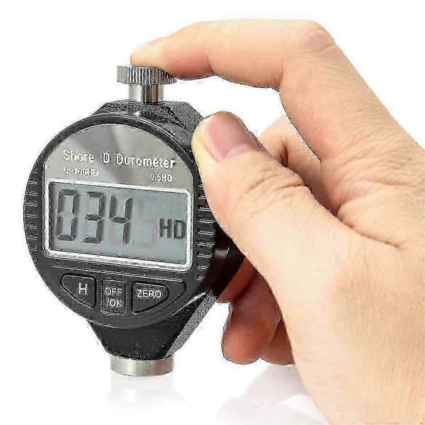 Högprecisions Shore D hårdhetstestare 0-100HD Digital durometer för gummiplast Black