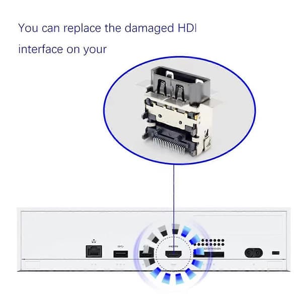 1 STK til XBOX HDMI-kompatibel Port Socket Interface Connector Udskiftning til XBOX B Silver