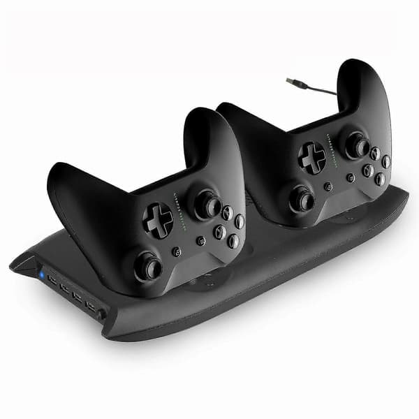 Xbox One X Dobbelt Controller Opladerstation Vertikal Stand Køleventilator