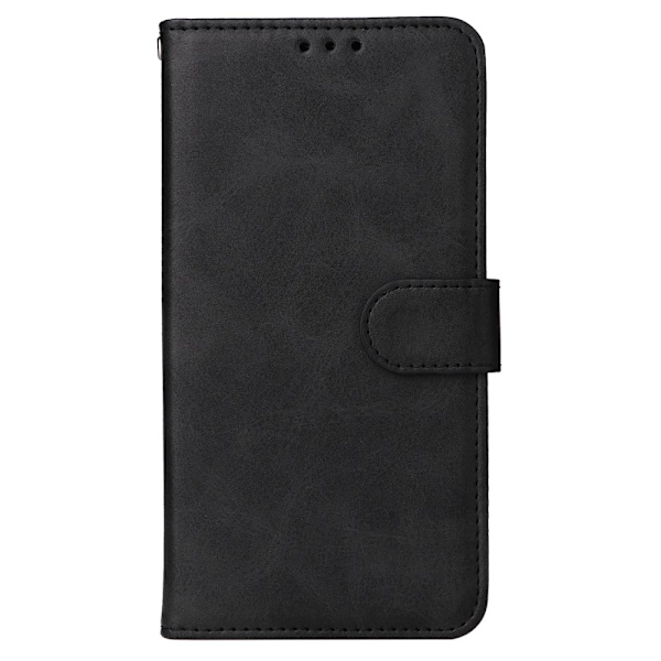 SKALO iPhone 16 PU Læder Wallet Case - Flere Farver Black Svart