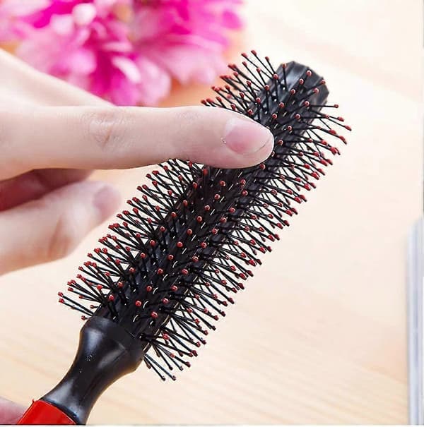 Rund styling hårbørste med bløde børster