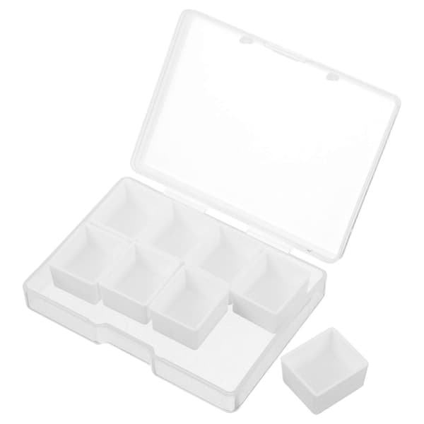Pigmentförvaringsfodral Transparent plastpigmentlåda för förvaring 1 set