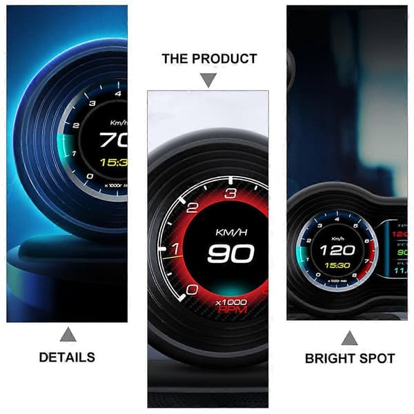 Bil Digital Mätare Head-Up Display för Bilbruk med Smart Digital Mätare