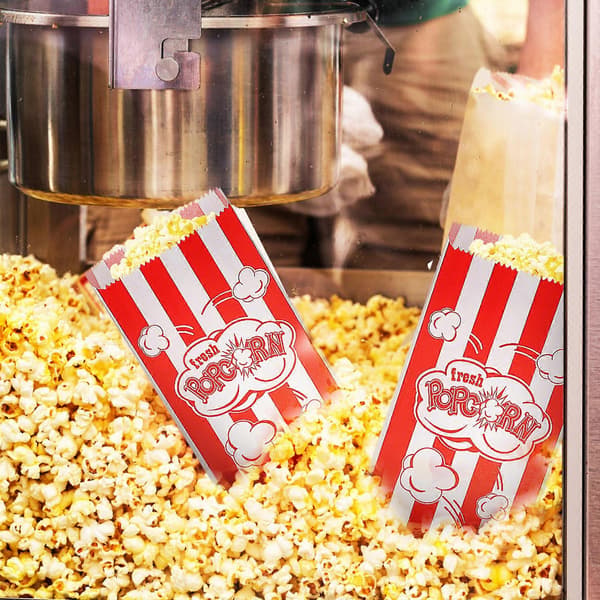 Popcornpose Papir Popcornposer for Oppbevaring Bruk Trykte Godteposer 100 Stk