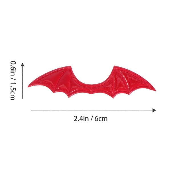 Flaggermusvinge-pynt for DIY 10 stk tilbehør Red 6x1.5cm