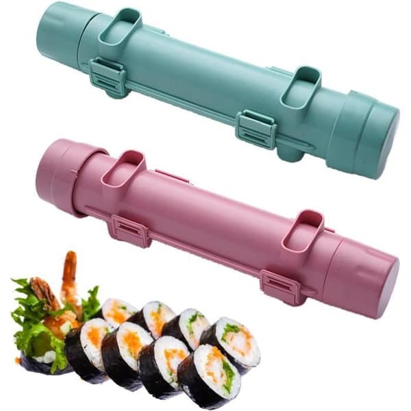 Sett med 2 sushiformer, multifunksjonelt sushilagingssett, sushirull, sushirullsett, sushiform