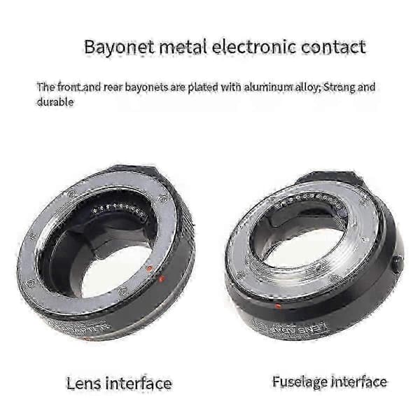 Kameraobjektivadapterring til Panasonic M4/3 Autofokus Sort Metalmontering