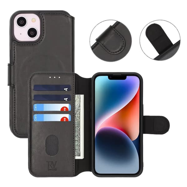 iPhone 13/14 Pungcover Magnet Rvelon - Sort