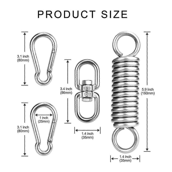 Pålidelighed Rustfrit Stål Loftmonterede Spiralfjedre til Udendørs Hængekøjer 1Galvanized spring