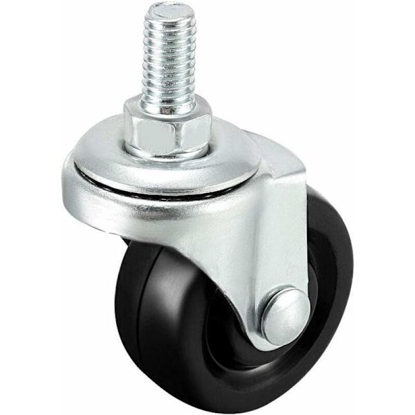 4 kpl 40 mm kumipyörät M8-kierteellä