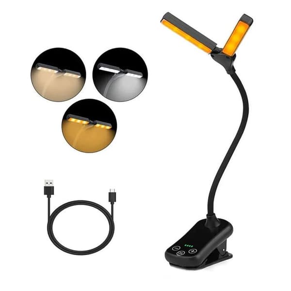 Leselampe - Fleksibel - USB oppladbar - 14 LED - Moderne design