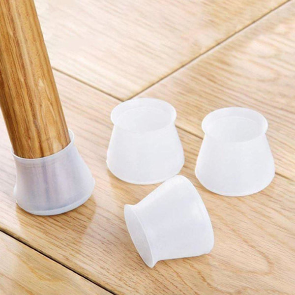 4-pack - Möbelben / Silikonstolsben - Golvskydd Transparent Transparent