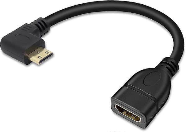Mini HDMI til HDMI-adapterkabel - Mini-HDMI hann til standard HDMI hunn