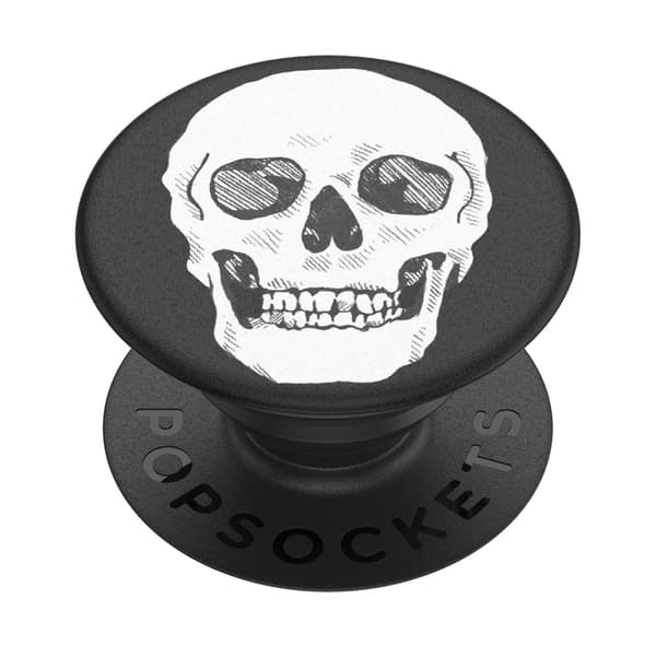 POPSOCKETS Shaky Bones Hvit Avtakbart grep med stativfunksjon Svart, Vit