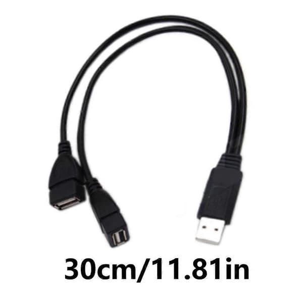 USB 2.0 Han til To USB Hun Splitter 2 Port USB Hub Datakabel Adapter 2pc