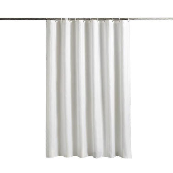 Duschdraperi i tyg, duschdraperi i polyester, 180 cm x 180 cm, vit