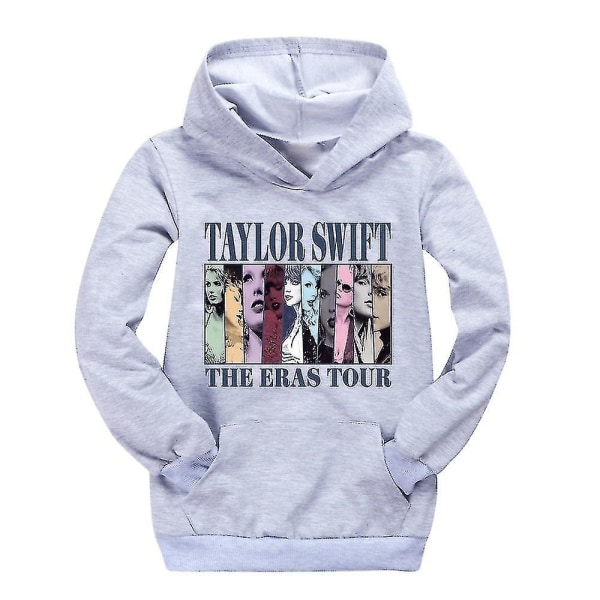 Pop Taylor Swift The Eras Tour Hettegenser Jenter Gutter Hettegenser Genser Topper 9-14 år Barn Tenåringer Høy kvalitet 11-12 Years Gray