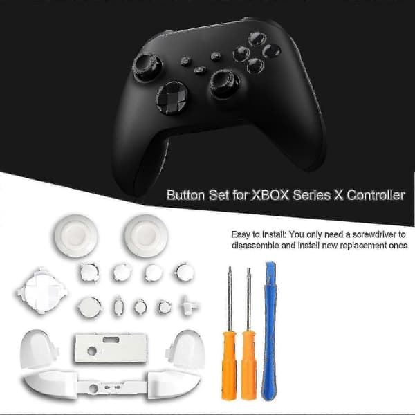 Udskiftningssæt til Xbox Series X Controller Lb Rb Bumpers Trigger Buttons Guide Button med skruetrækker SZRH A-G 5 5