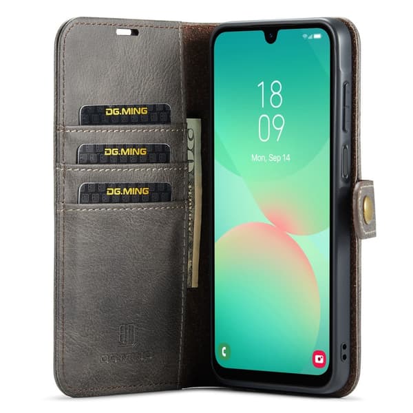 DG MING Samsung A26 5G 2-i-1 Magnet Plånboksfodral - Grå grå gray